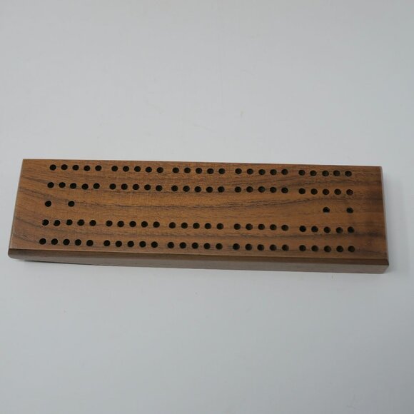 Vintage WM F DRUEKE & Sons Wooden Dovetail Box Dominoes Cribbage Board USA EUC - Picture 5 of 14